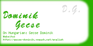 dominik gecse business card